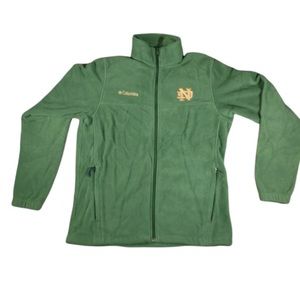 University of Notre Dame Green Columbia Full Zip Fleece Jacket Women's M